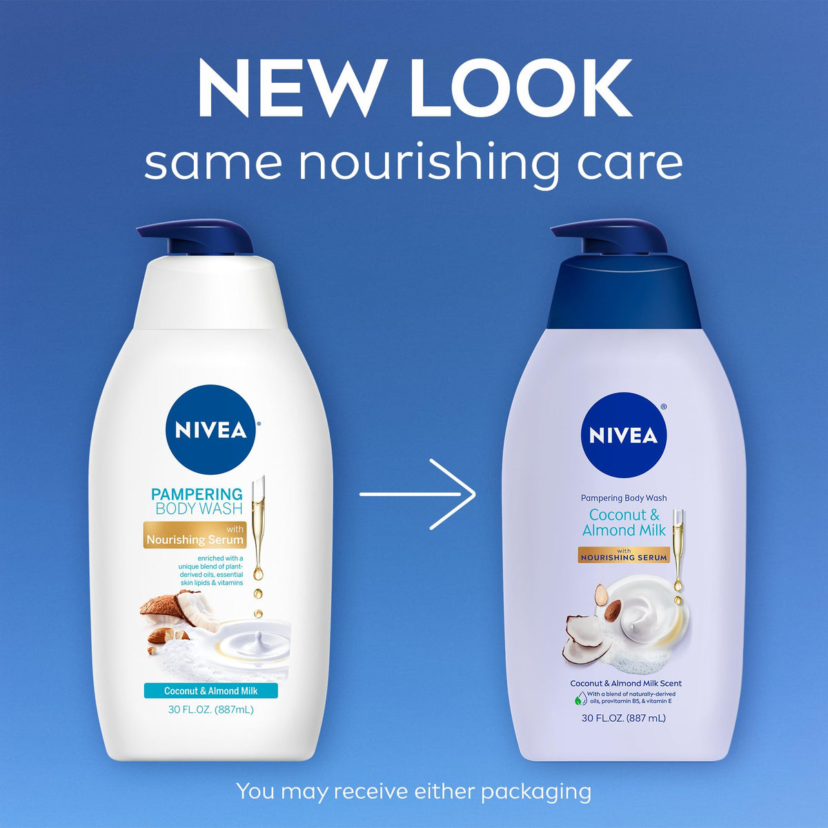 NIVEA bottle pump close-up delivering controlled wash and convenient dispensing