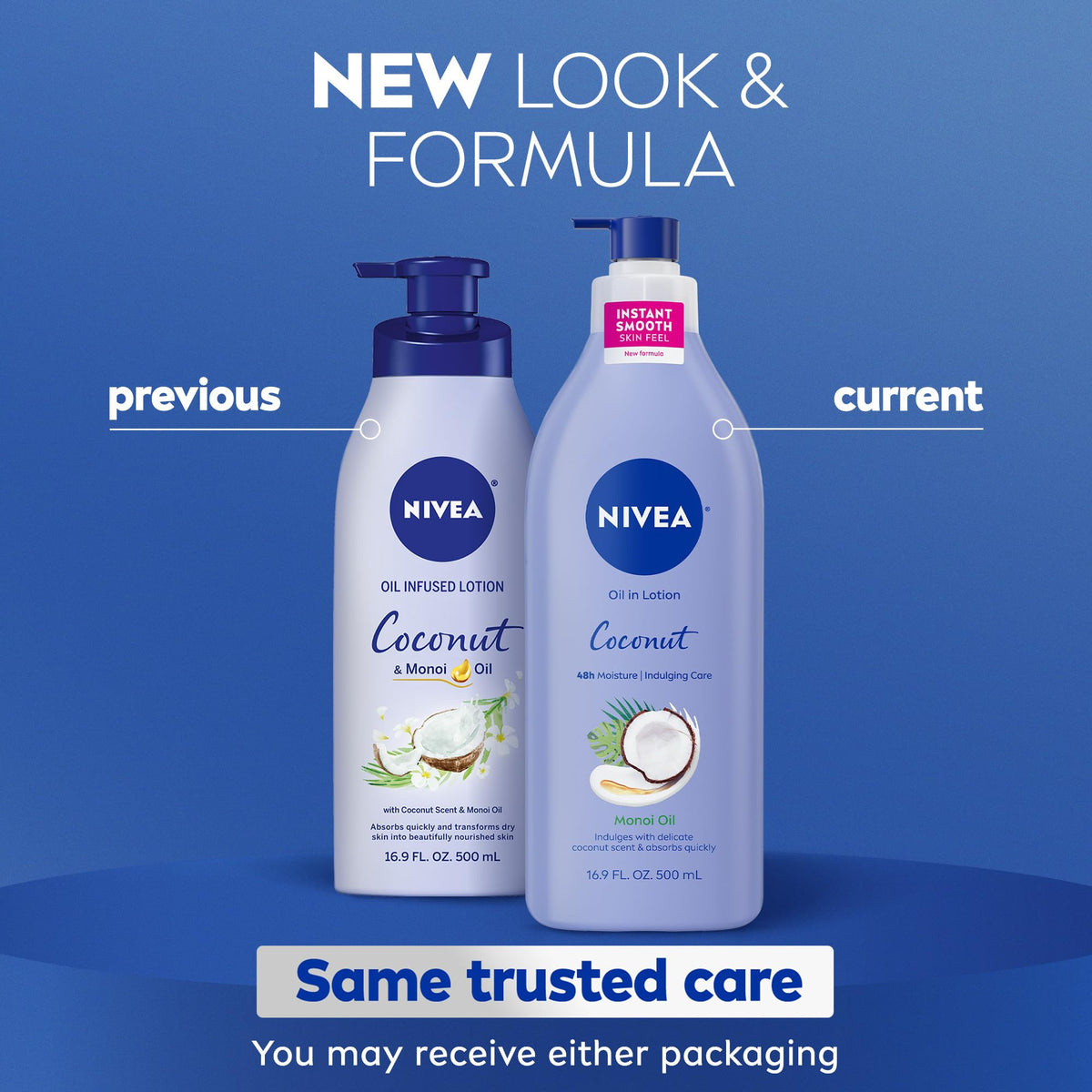 NIVEA lotion texture close-up showing silky finish for quick absorption