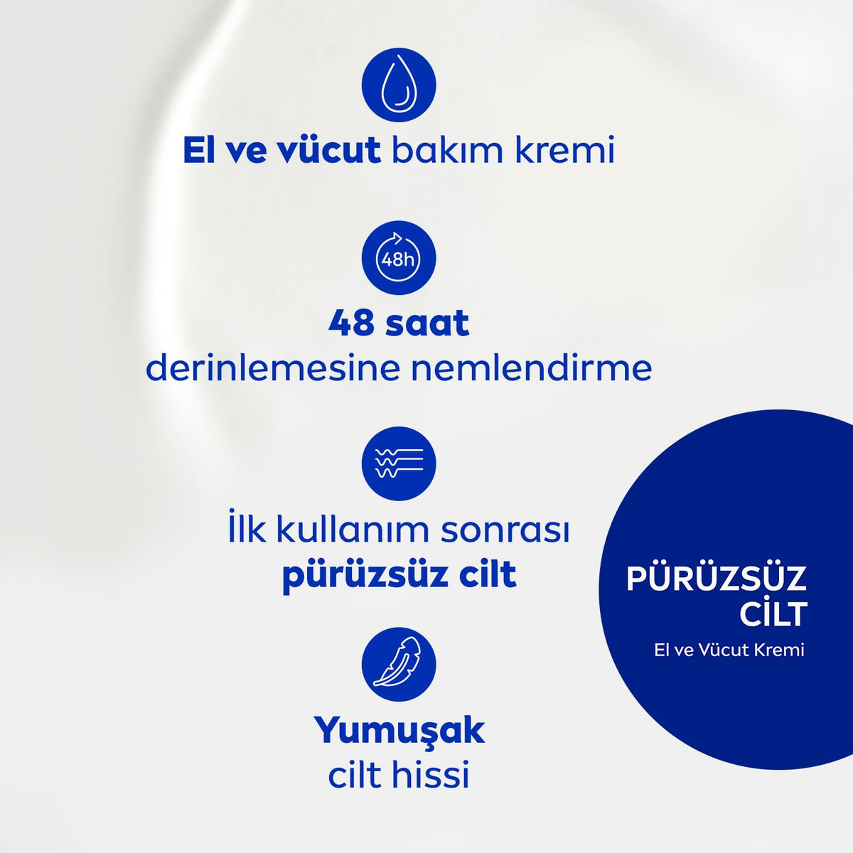 NIVEA cream texture close-up highlighting rich shea butter and smooth absorption benefit
