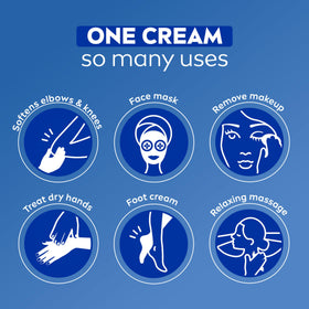 NIVEA Creme on bathroom counter in everyday setting showing routine use benefit