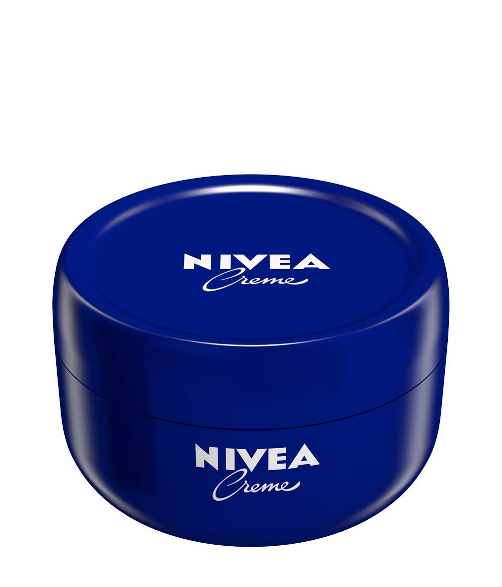 NIVEA creme front tin showing brand and classic blue lid for recognizable care