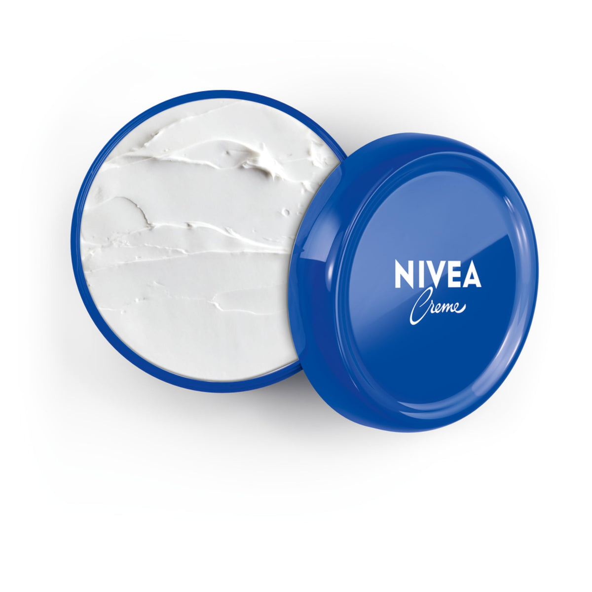 NIVEA Creme opened texture close-up showing creamy consistency benefit