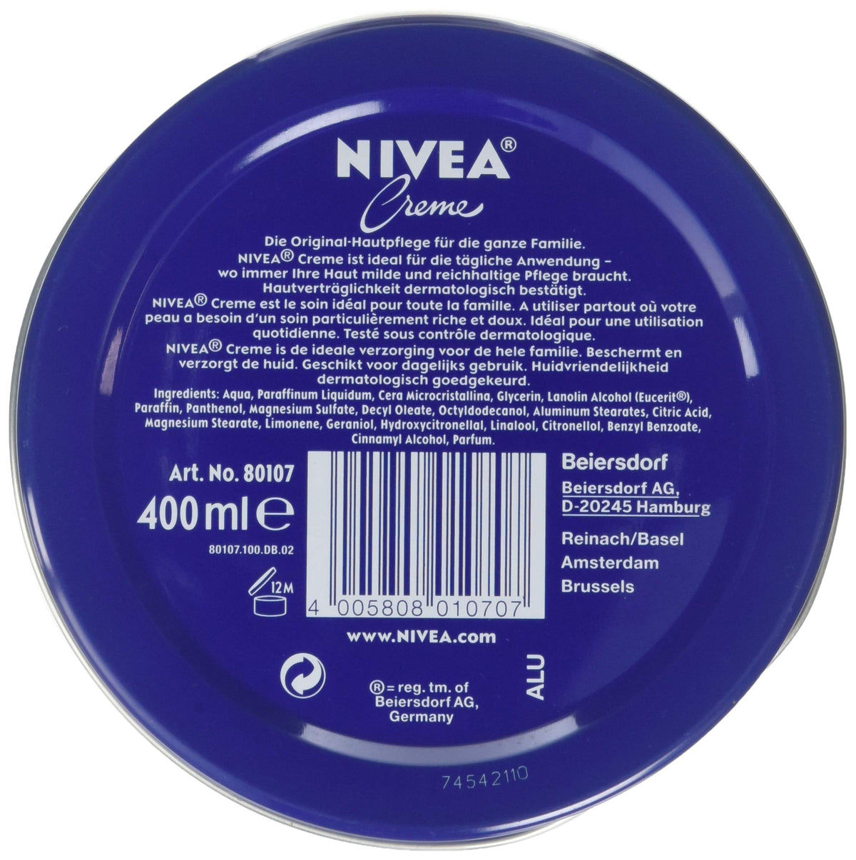 NIVEA creme texture close-up highlighting rich, moisturizing consistency benefit