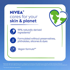 NIVEA on nightstand showing ready-before-bed hydration benefit