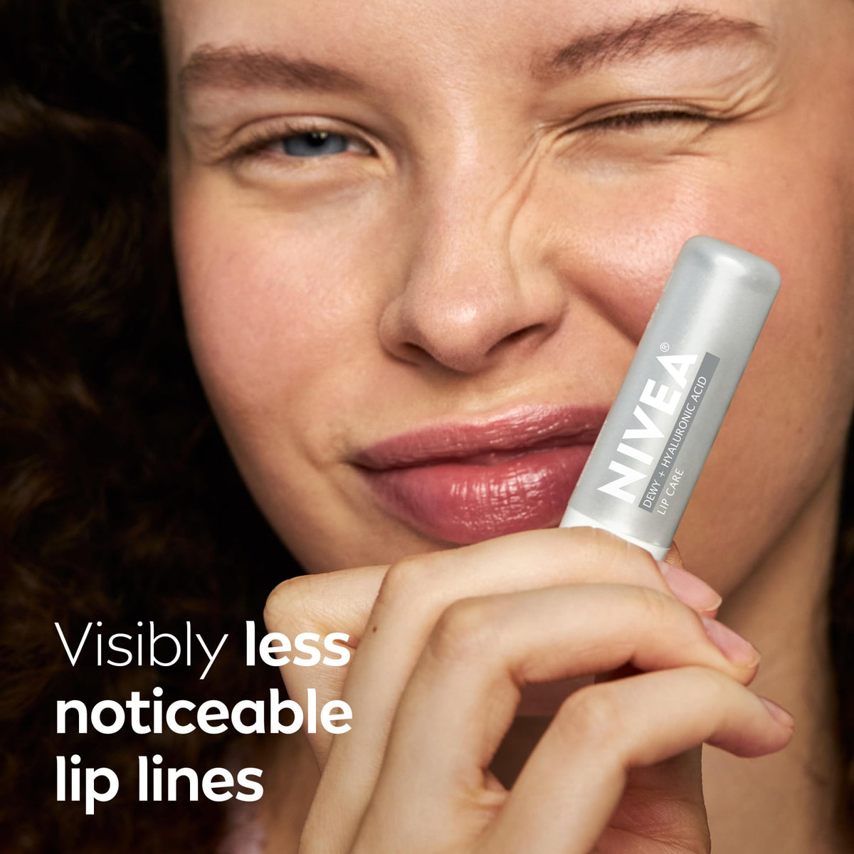 NIVEA tube label detail highlighting hyaluronic ingredient benefit