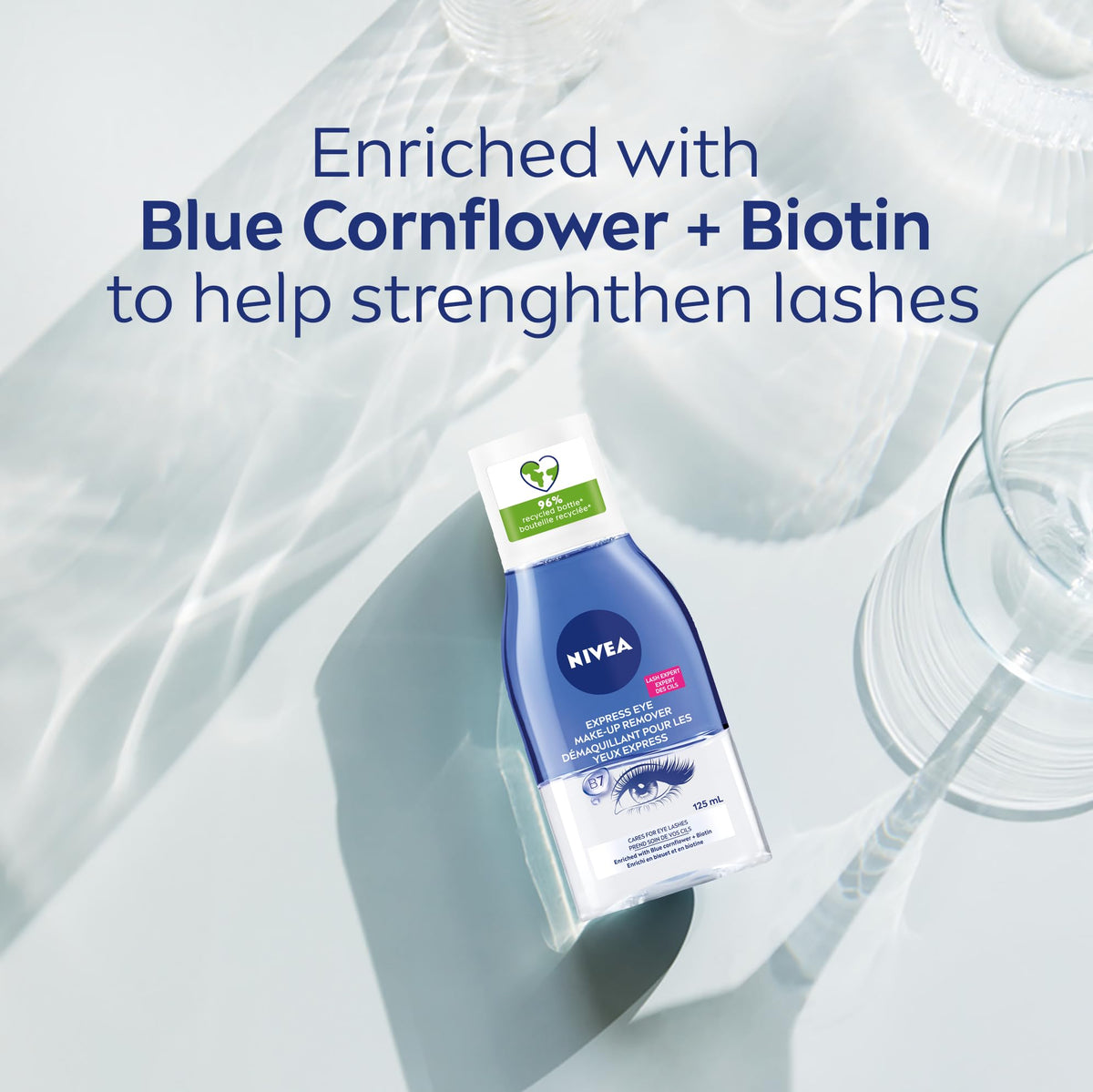 NIVEA close-up label highlighting ingredients and dermatological testing benefit