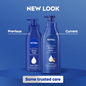 NIVEA applied to elbow and knee focusing on smoothing rough, dry areas