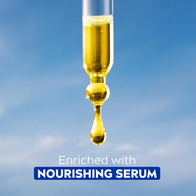 NIVEA bottle in shower setting with floral scent, calming benefit
