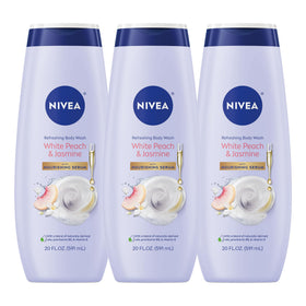 NIVEA front packaging showing white peach and jasmine scent and benefits