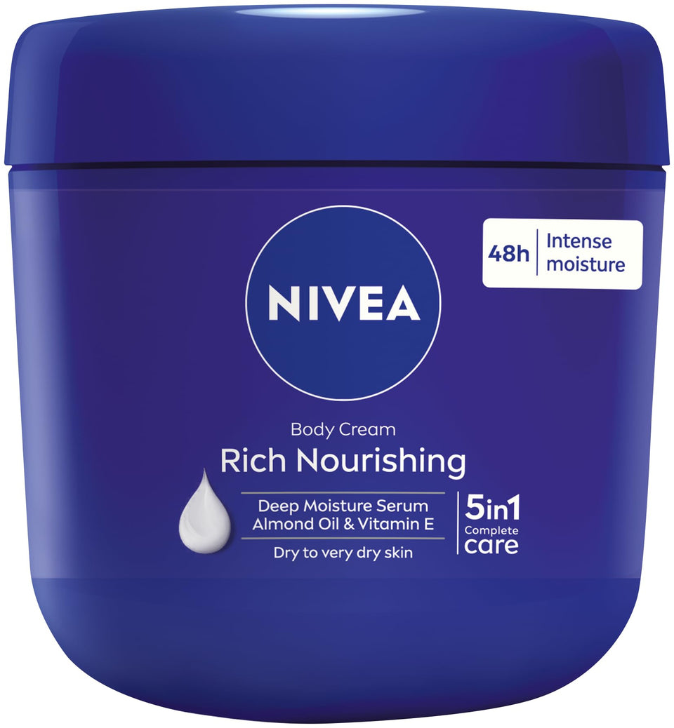 NIVEA front tub showing label and almond oil benefit