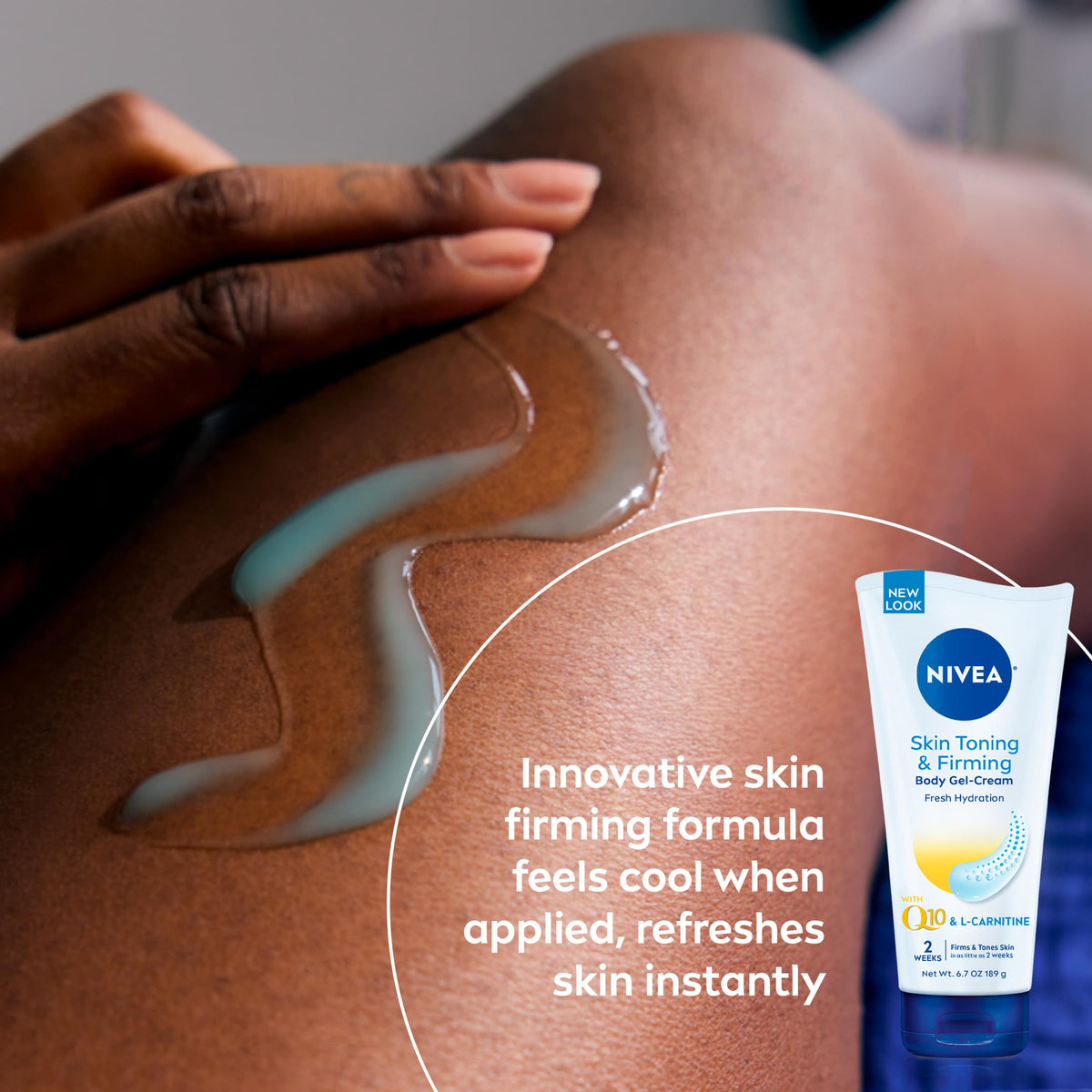 NIVEA gel cream tube with cap visible to show travel-friendly design