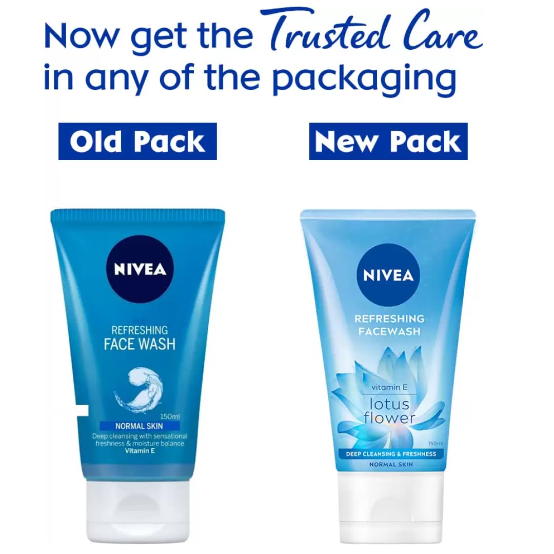 NIVEA gel foaming on hand demonstrating effective light cleansing