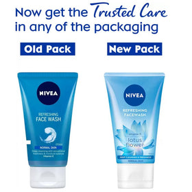 NIVEA gel foaming on hand demonstrating effective light cleansing