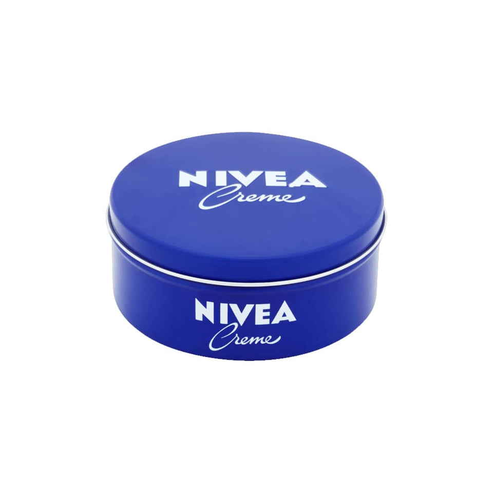 NIVEA metal tin front view showing authentic German label and trusted hydration