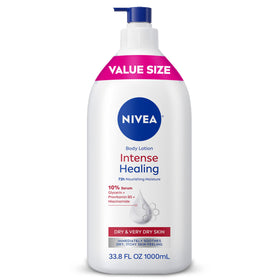 NIVEA pump bottle front view showing value size and easy dispensing
