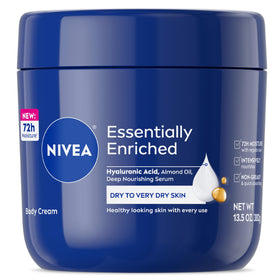 NIVEA jar front label showing product name and size for clear identification and trust