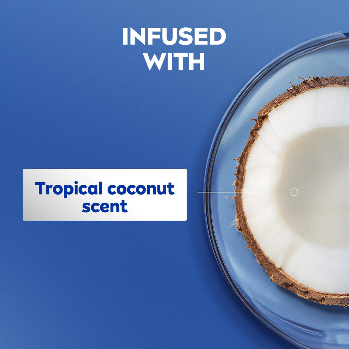 NIVEA bottle in a relaxed tropical setting evoking soothing scent experience