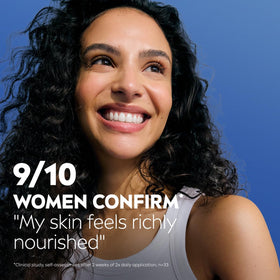NIVEA lotion on hands showing quick absorption and non-greasy finish