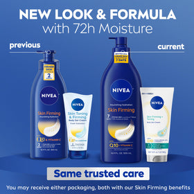 NIVEA lotion pump bottle close-up highlighting easy, mess-free dispensing