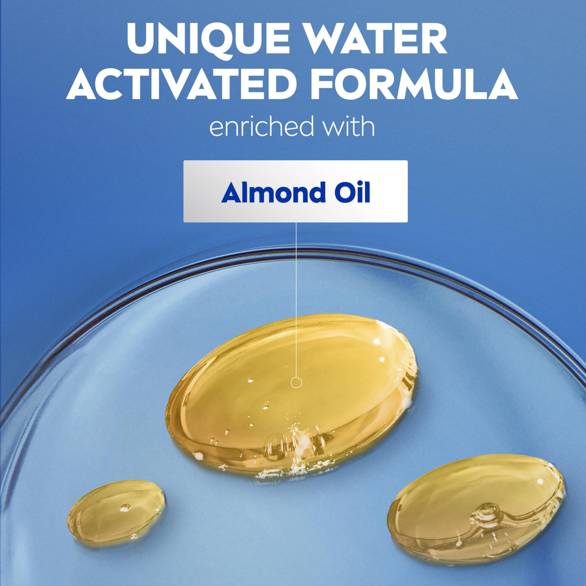 NIVEA creamy lotion texture close-up highlighting smooth almond-oil hydration
