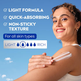 NIVEA lotion texture close-up showing creamy consistency for smooth absorption