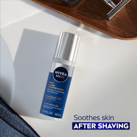 NIVEA MEN applied after shaving to soothe skin and reduce irritation