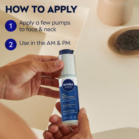 NIVEA MEN back label close-up displaying ingredients and usage guidance