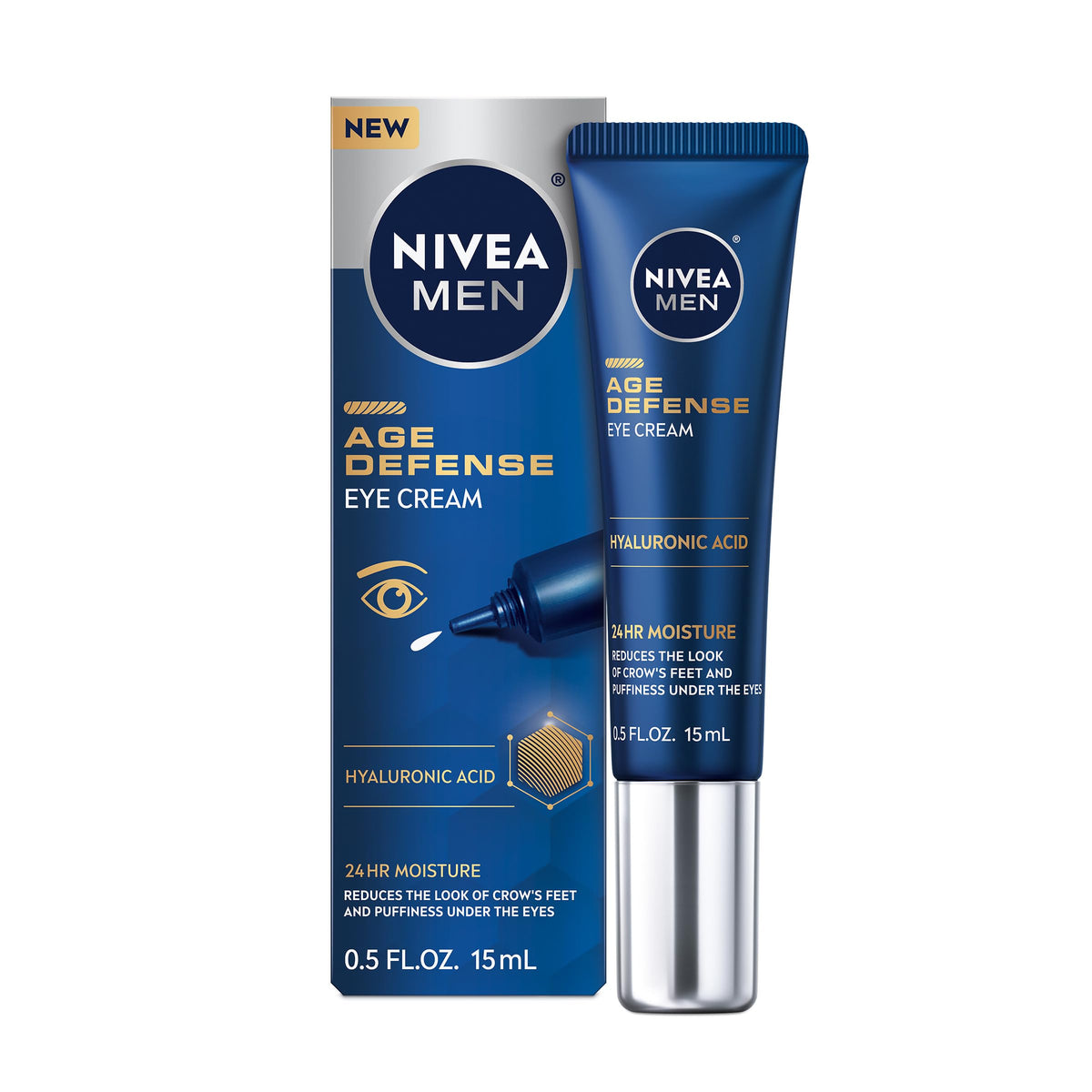 NIVEA MEN front packaging showing the 0.5 fl oz tube and product name offering compact hydration