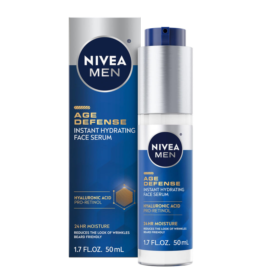 NIVEA MEN front packaging showing bottle and label for quick identification and trust