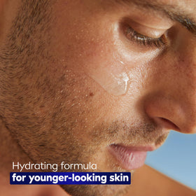 NIVEA MEN hyaluronic acid ingredient visual highlighting deep hydration benefit