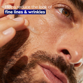 NIVEA MEN serum texture close-up showing lightweight gel for fast absorption
