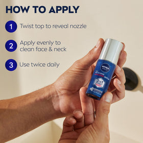 NIVEA MEN applied during morning routine for hydrated, non-greasy skin
