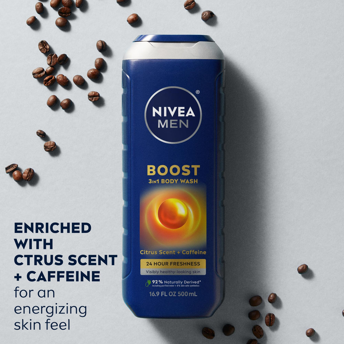 NIVEA MEN cap open pouring gel for controlled use and convenience