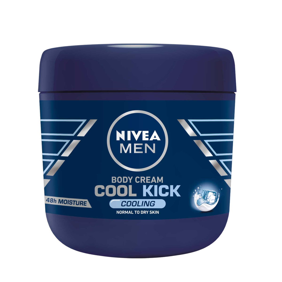 NIVEA men front packaging showing cool kick bottle for refreshing feel