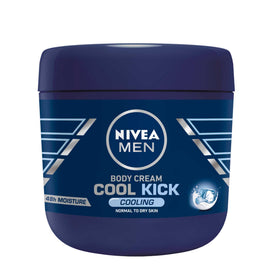 NIVEA men front packaging showing cool kick bottle for refreshing feel