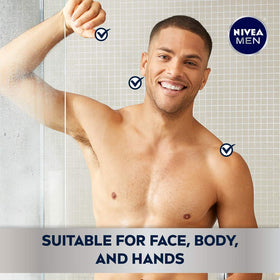 NIVEA MEN used in a shaving routine on face for hydration and comfort