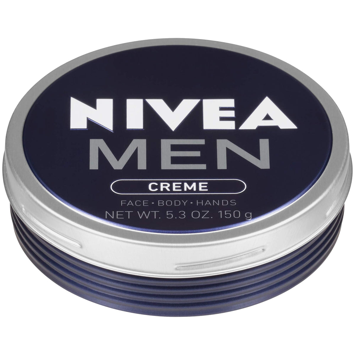 NIVEA MEN front tin showing label and compact design for easy carry