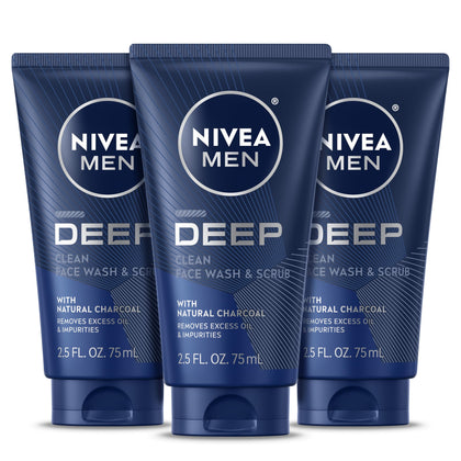NIVEA MEN front tube showing branding and product name, clear identification benefit