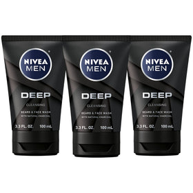 NIVEA MEN front packaging showing three tubes and product benefits
