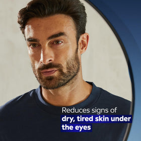 NIVEA MEN ingredients label focusing on hyaluronic acid and naturally derived composition benefit