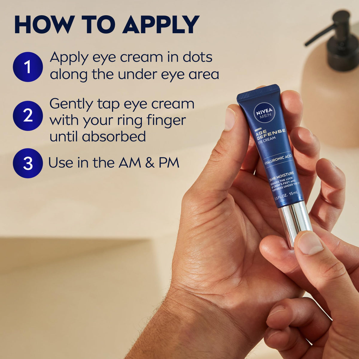 NIVEA MEN travel-ready size tube fitting into a toiletry bag for grooming on the go