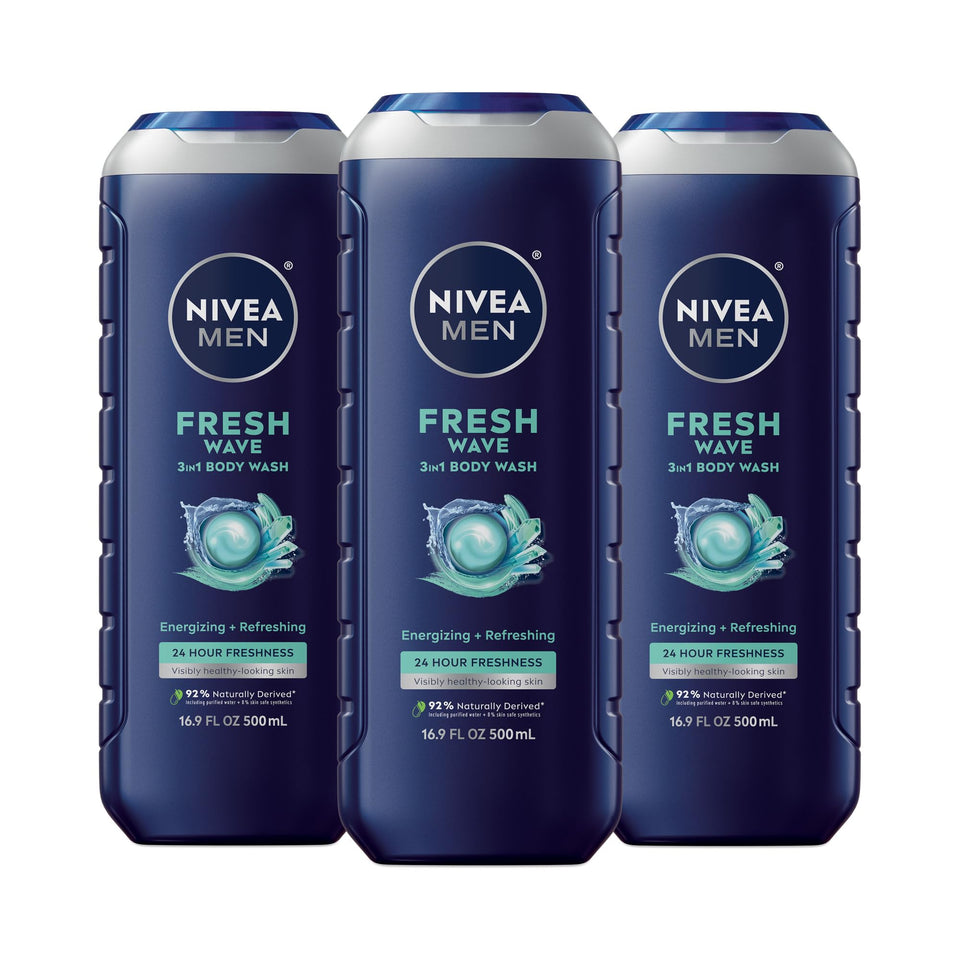 NIVEA MEN front bottle shot showing label and menthol scent benefit