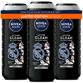 NIVEA MEN front packaging with Real Madrid design showing limited edition appeal
