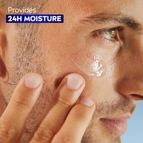 NIVEA MEN label close-up highlighting Thiamidol and hyaluronic benefits
