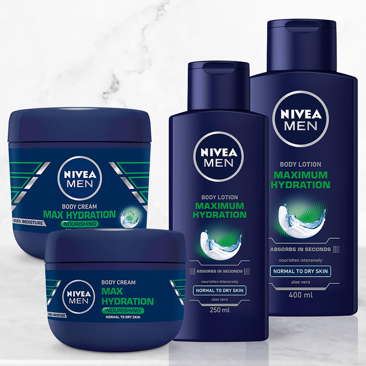 Close-up of product label and ingredients on NIVEA Men tub for ingredient clarity