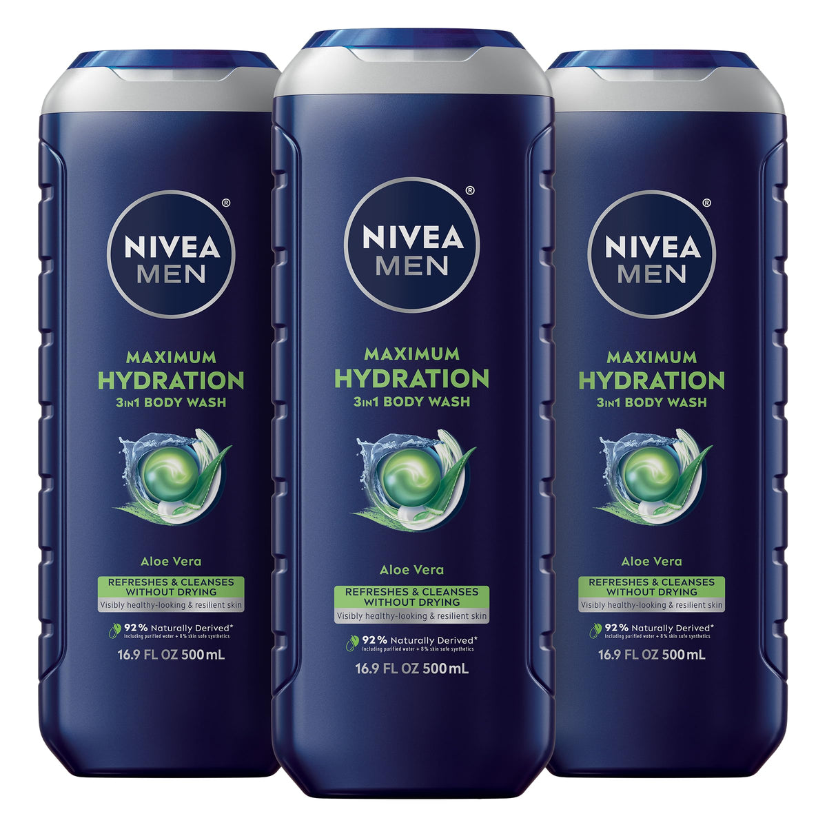 NIVEA MEN front pack showing bottle and clear branding for easy selection