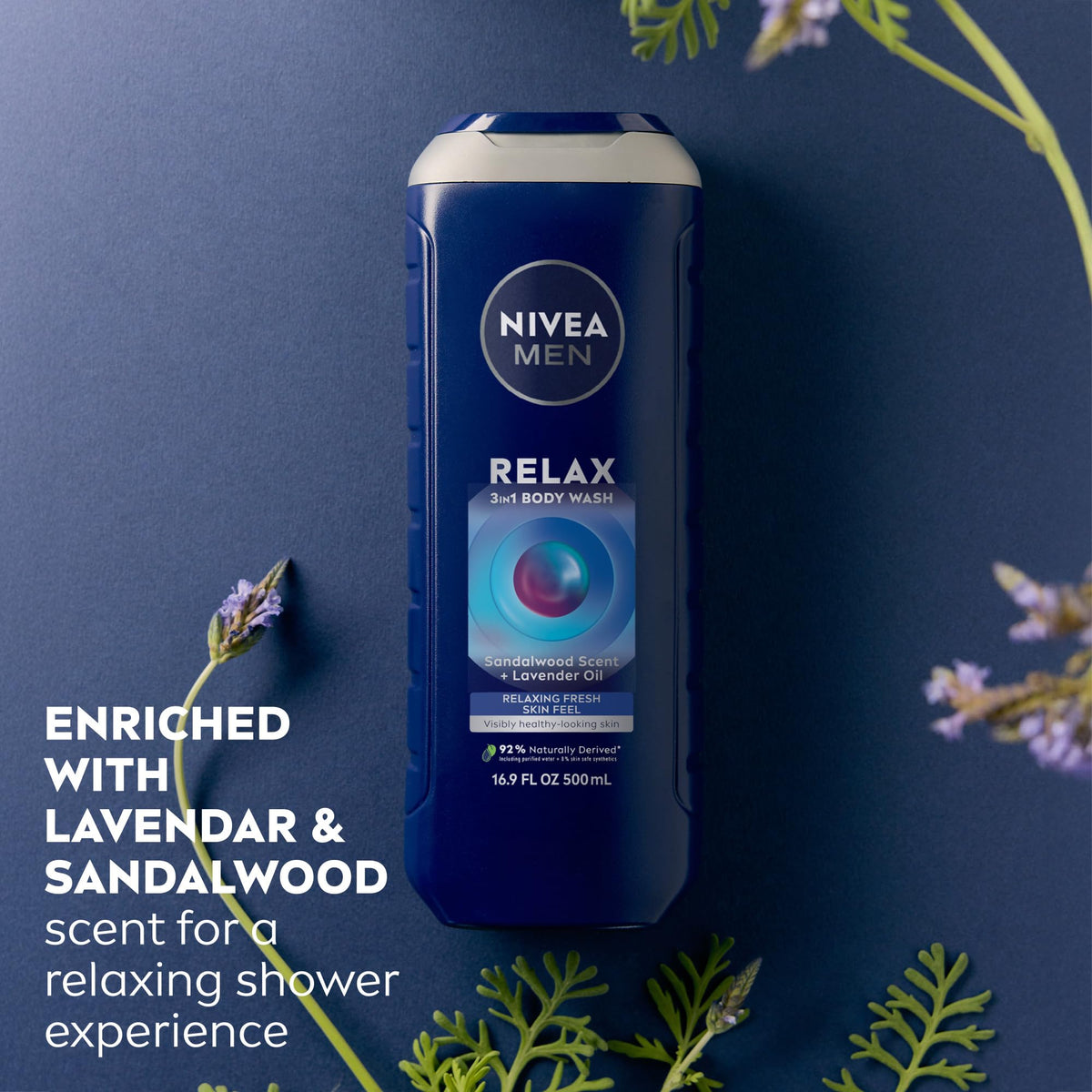 NIVEA MEN creamy foam closeup showing gentle cleansing texture