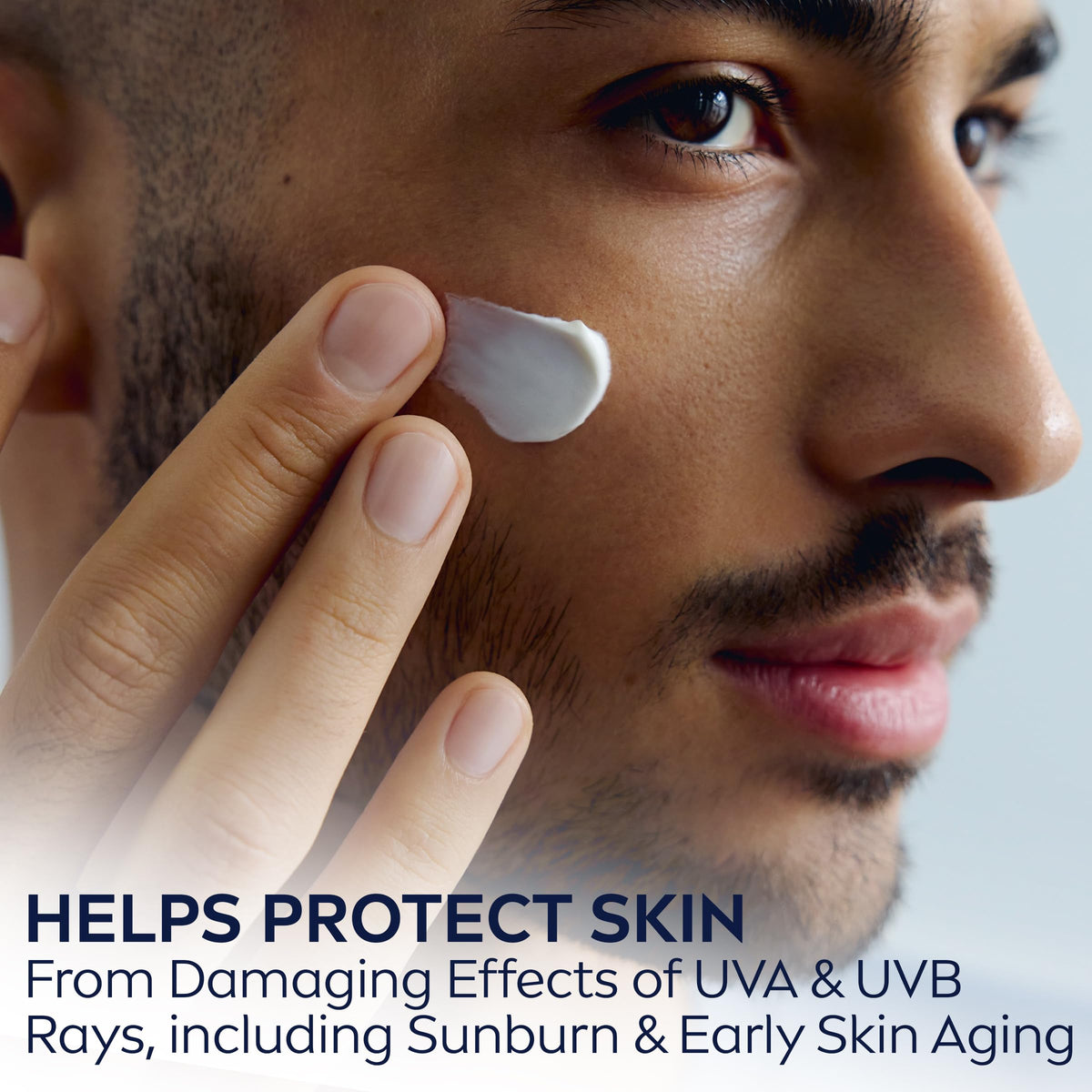 Three NIVEA MEN tubes grouped to show the convenient multipack