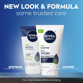 NIVEA MEN back label close-up highlighting ingredients and usage directions
