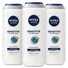 NIVEA MEN front bottle view showing clean design and moisturizing promise